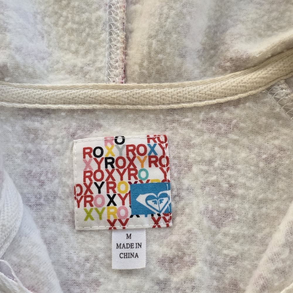 Roxy Multicolor Heart Zip Up Jacket Medium - image 3